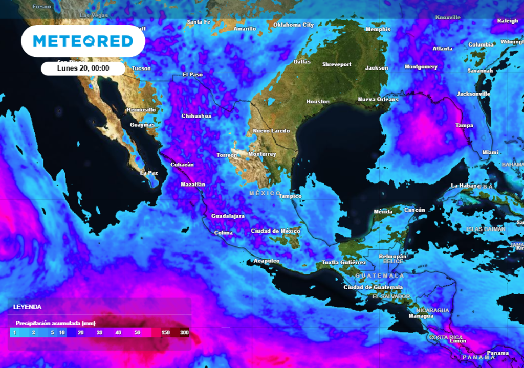 Lluvias Pronóstico de lluvias para este domingo en México.