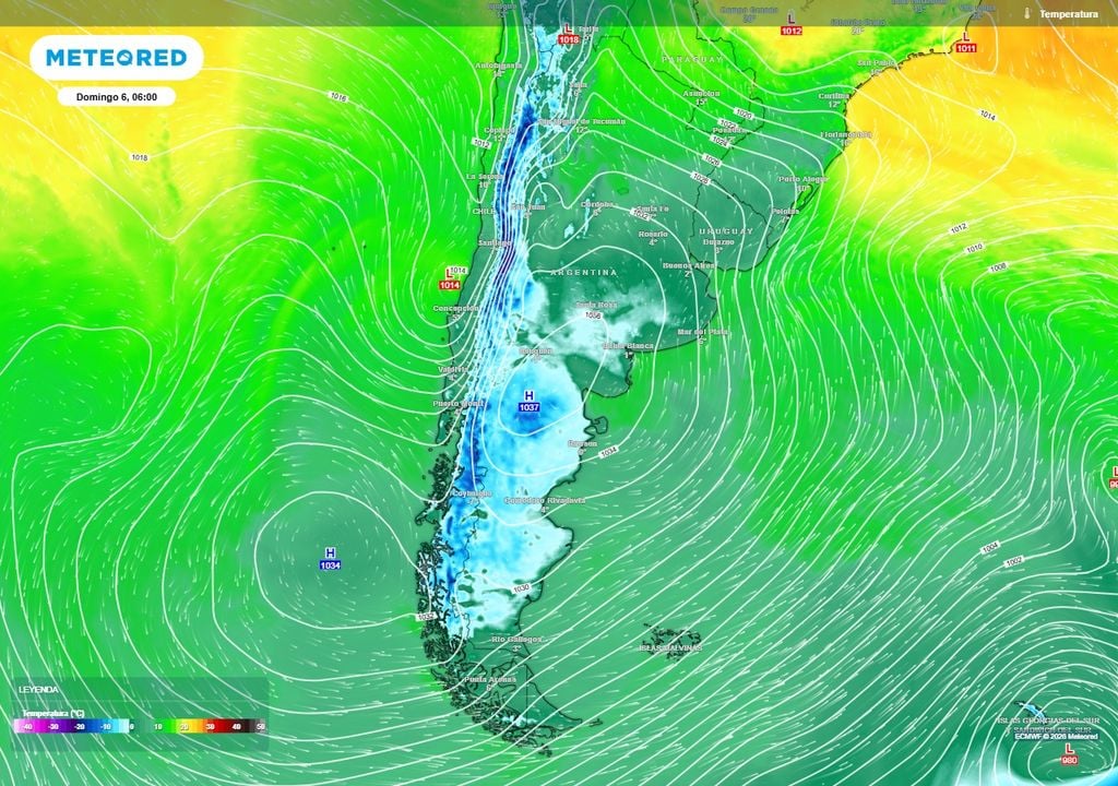 Argentina tiempo pronóstico clima El fin de semana se presentará muy frío en toda la Argentina, con heladas intensas.