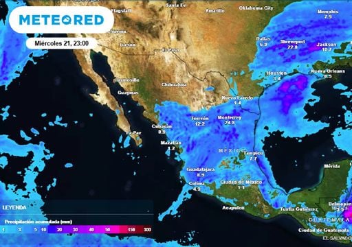 Frente fr&iacute;o y su masa de aire &aacute;rtica al Norte de M&eacute;xico, refuerzan el fr&iacute;o, rachas de viento y tormentas en M&eacute;xico