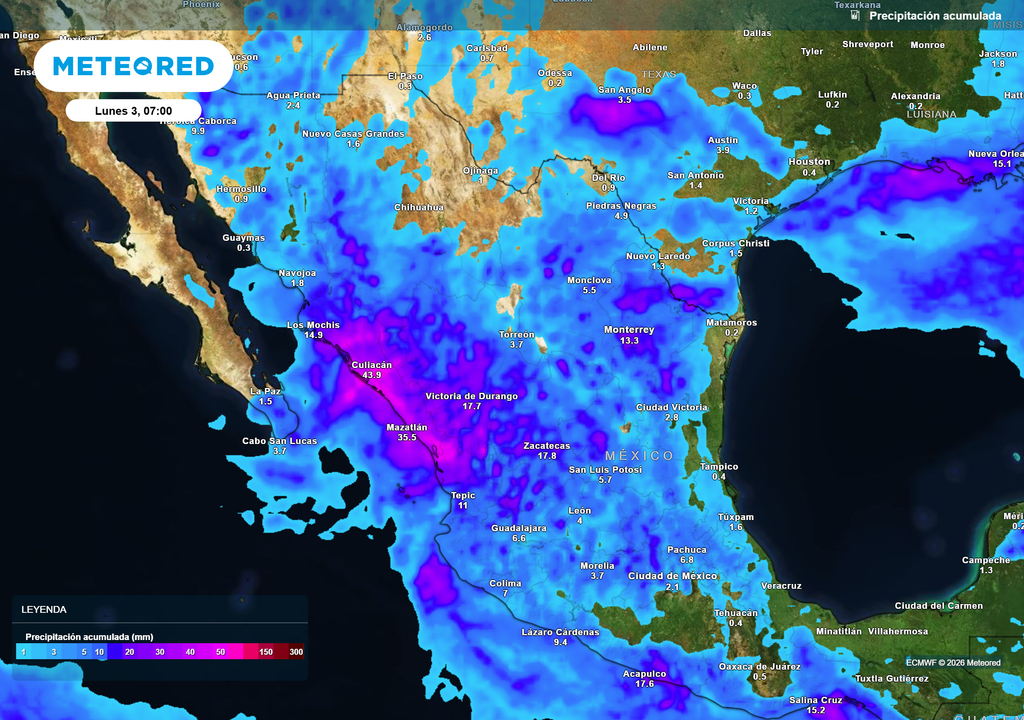 Pronóstico de precipitaciones en milímetros Fuertes tormentas de 20-50 mm y algunas puntuales >70 mm se prevén en el norte, noreste, occidente, centro y parte del sur con granizadas y ráfagas de viento.