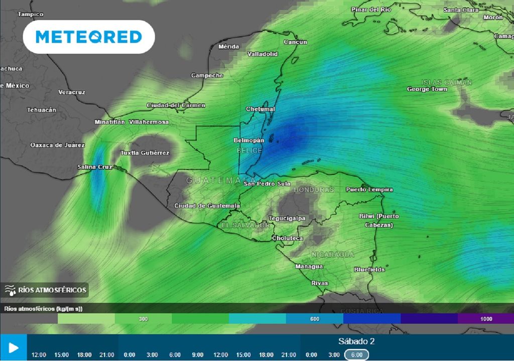 Modelo ECMWF - Transporte de húmedad
