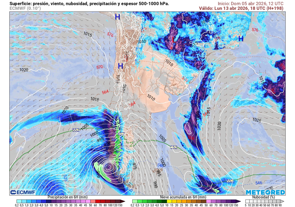 Los sistemas frontales volverán a cruzar por Chile desde la mitad de la semana. La próxima se prevé también lluviosa y con posibilidad que avancen hacia la zona central.