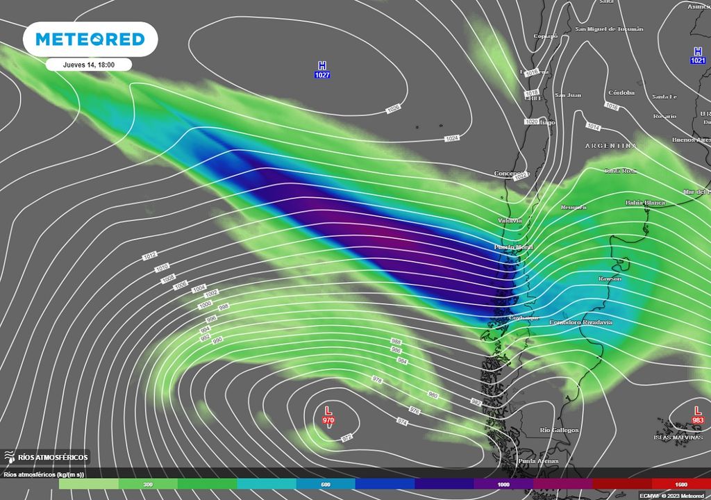 Río atmosférico intenso se prevé para mediados de semana Río atmosférico intenso se prevé para mediados de semana