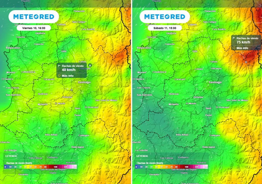 mapas de rachas de viento