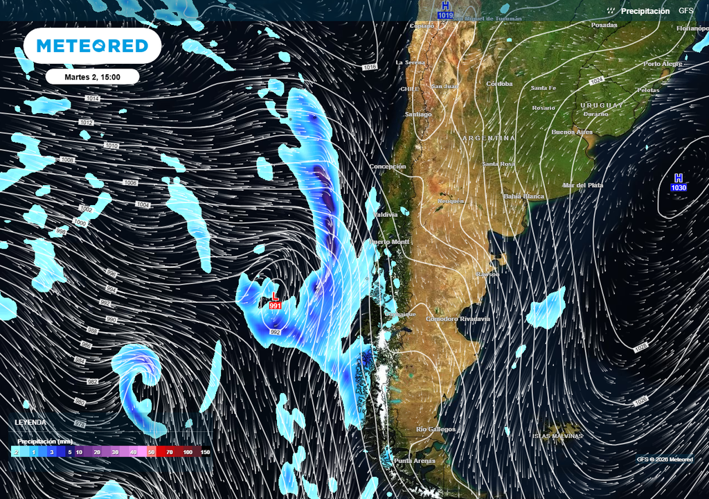 Dos sistemas frontales para esta semana en Chile centro-sur Junio inicia con abundantes precipitaciones en algunas regiones de esta zona de Chile.