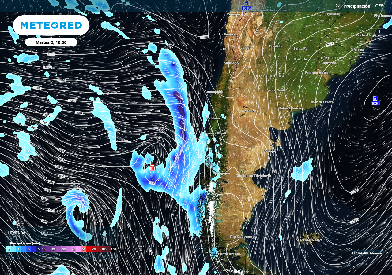 Junio inicia con abundantes precipitaciones en algunas regiones de esta zona de Chile.