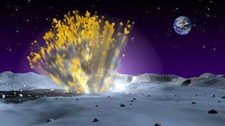 Una posible lluvia de meteoritos podría amenazar a los satélites de la Tierra tras el impacto de un asteroide en la Luna