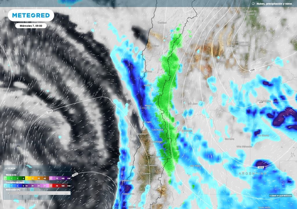 El miércoles las precipitaciones seguirán presentes entre el Norte Chico y la zona central.