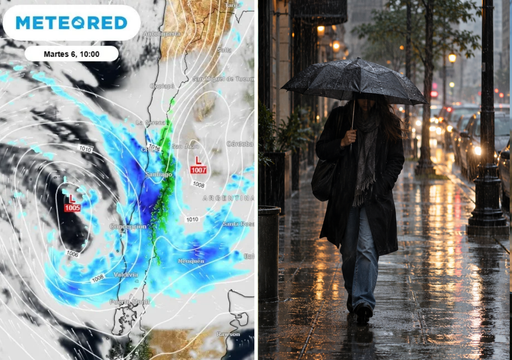 Vuelve la lluvia a Santiago: el martes 6 ser&aacute; el d&iacute;a clave, con hasta 40 mm en Valpara&iacute;so y nieve en la cordillera