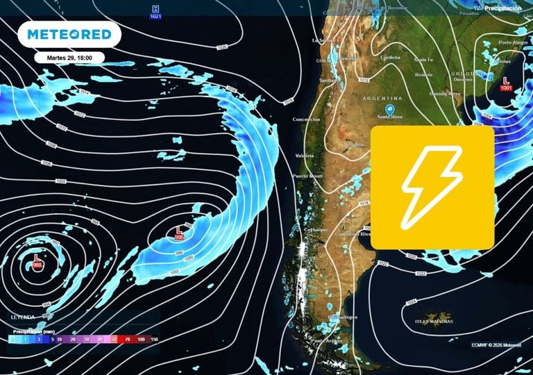 "Lluvia en el valle, sol en la costa": Meteored anticipa un lunes con lluvias y tormentas en la zona central