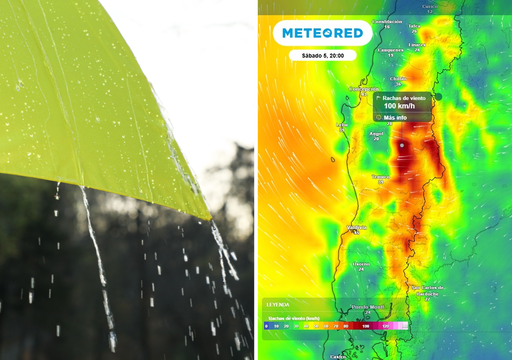 Lluvia, helada de -6 &deg;C y Puelche con rachas de 100 km/h: pronostican un ajetreado fin de semana en Chile centro-sur