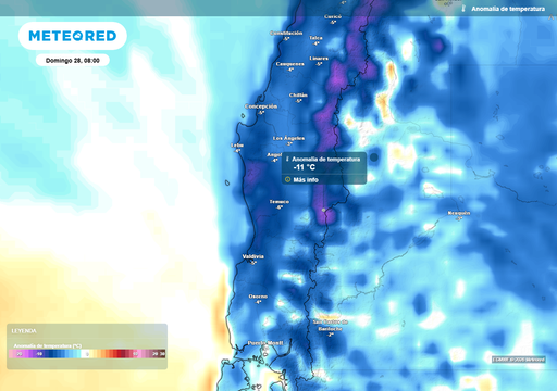 Lluvia, helada matinal con -7 &deg;C y viento: as&iacute; estar&aacute; el tiempo en Chile centro-sur el &uacute;ltimo fin de semana de junio