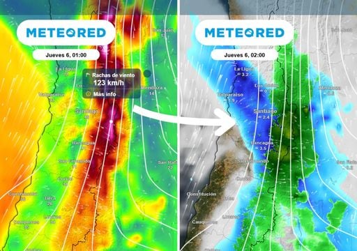 Lluvia intensa en la Regi&oacute;n Metropolitana: esta ser&aacute; la hora en que llover&aacute; con m&aacute;s fuerza este jueves