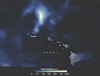 Lluvia record en Kauai, Hawai