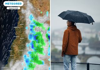 Lluvia y nieve llegan a la Región Metropolitana: el viernes 24, descenso hasta los 21 °C en Santiago