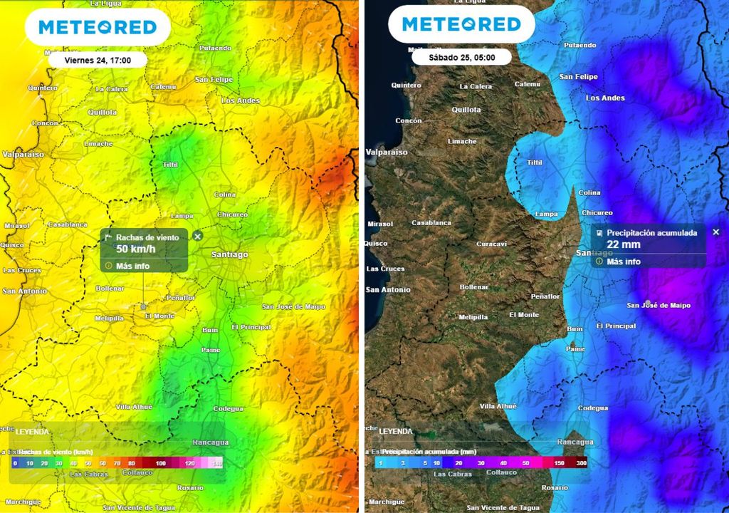 mapa de racha de viento y precipitación acumulada mapa de racha de viento y precipitación acumulada