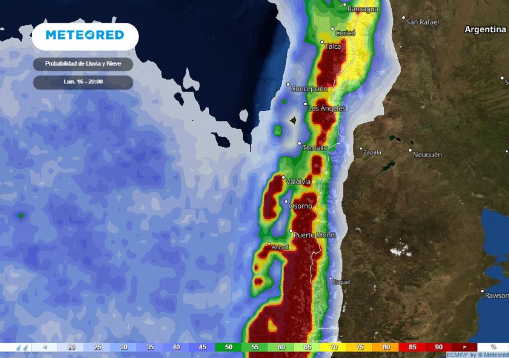 probabilidad de precipitación; modelo ECMWF probabilidad de precipitación; modelo ECMWF