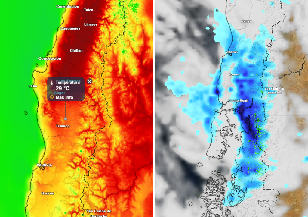 mapas de temperatura y precipitación.