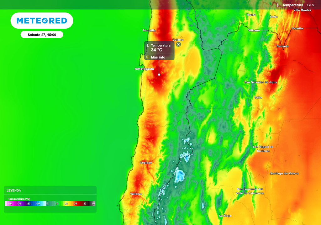 mapa de temperaturas.
