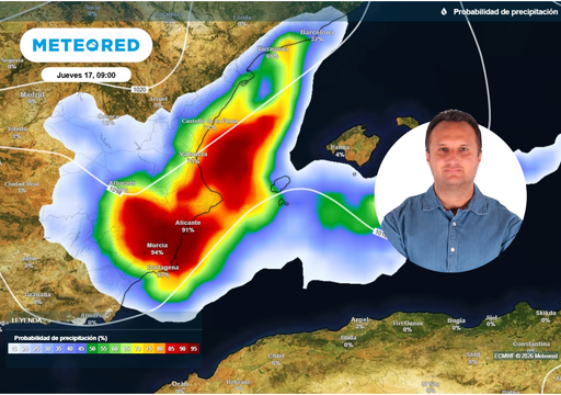 Lluvias de 120 l/m2 en las comunidades mediterr&aacute;neas, avisa AEMET: Samuel Biener se&ntilde;ala las horas de mayor riesgo