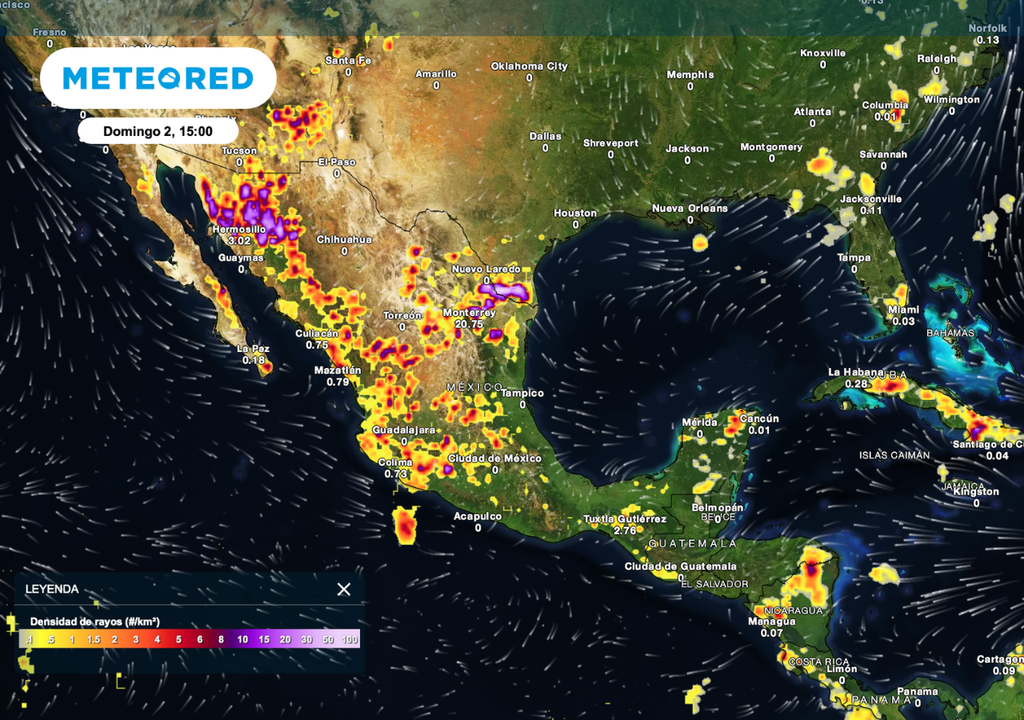 Se esperan tormentas eléctricas más frecuentes en las regiones Noroeste, Occidente y Noreste, con intensa actividad de rayos durante la tarde. Se esperan tormentas eléctricas más frecuentes en las regiones Noroeste, Occidente y Noreste, con intensa actividad de rayos durante la tarde.