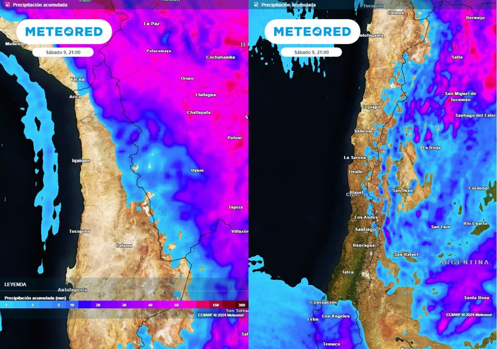precipitaciones acumuladas en el norte y centro de Chile precipitaciones acumuladas en el norte y centro de Chile