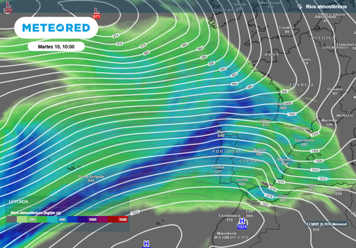 Lluvias en Espa&ntilde;a: a partir del lunes 9 otro r&iacute;o atmosf&eacute;rico alimentar&aacute; las lluvias del oeste de Europa