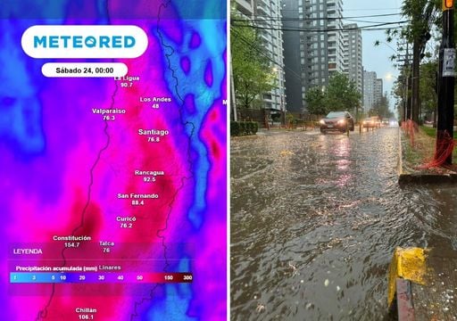 Lluvias en Santiago entre mi&eacute;rcoles y viernes: revisa cu&aacute;ntos mil&iacute;metros se esperan en la RM