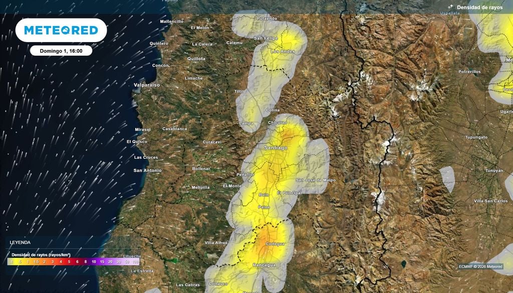 Se prevén tormentas durante la tarde del domingo.