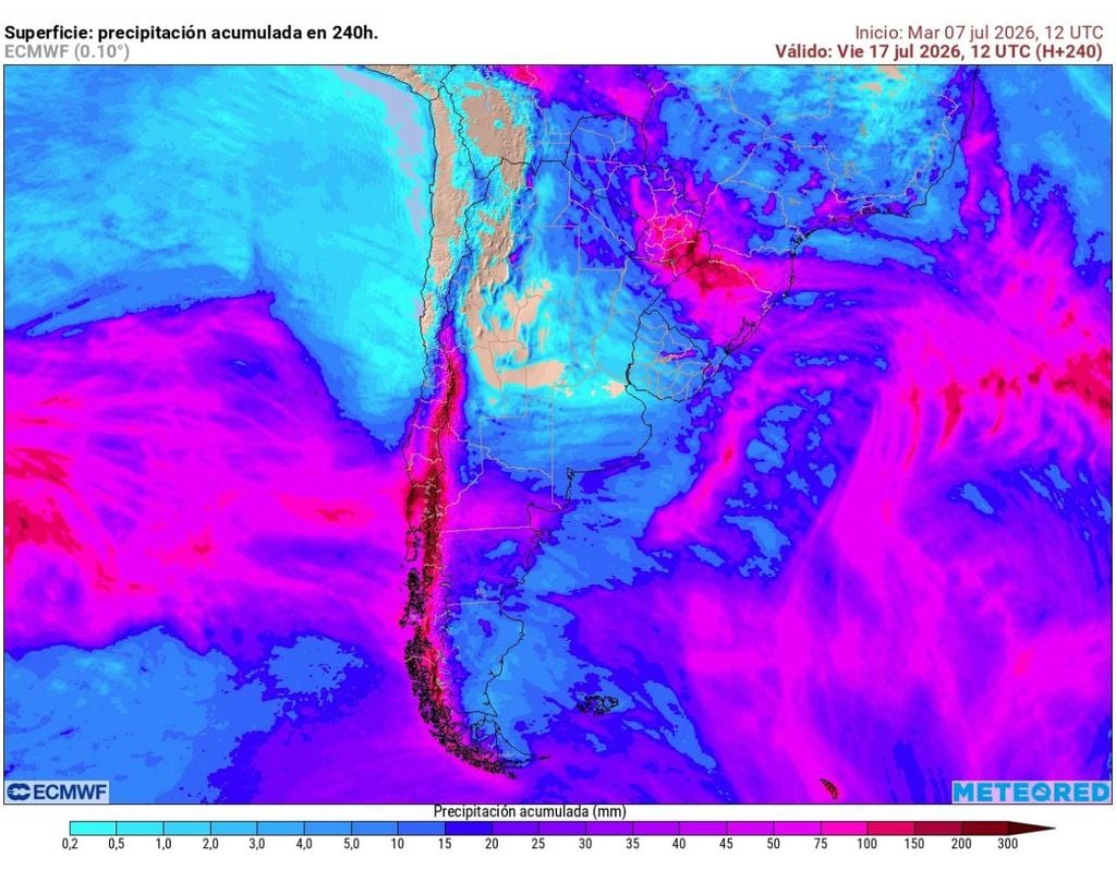 Modelo ECMWF Modelo ECMWF: durante los próximos días la RM y zonas del centro sur del país podrían acumular importantes precipitaciones.