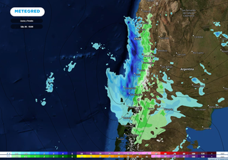 ¿A qué hora llega la lluvia a la zona central de Chile?