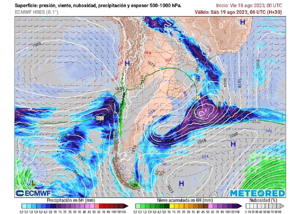llegada de las primeras precipitaciones previstas por el modelo del ECMWF llegada de las primeras precipitaciones previstas por el modelo del ECMWF