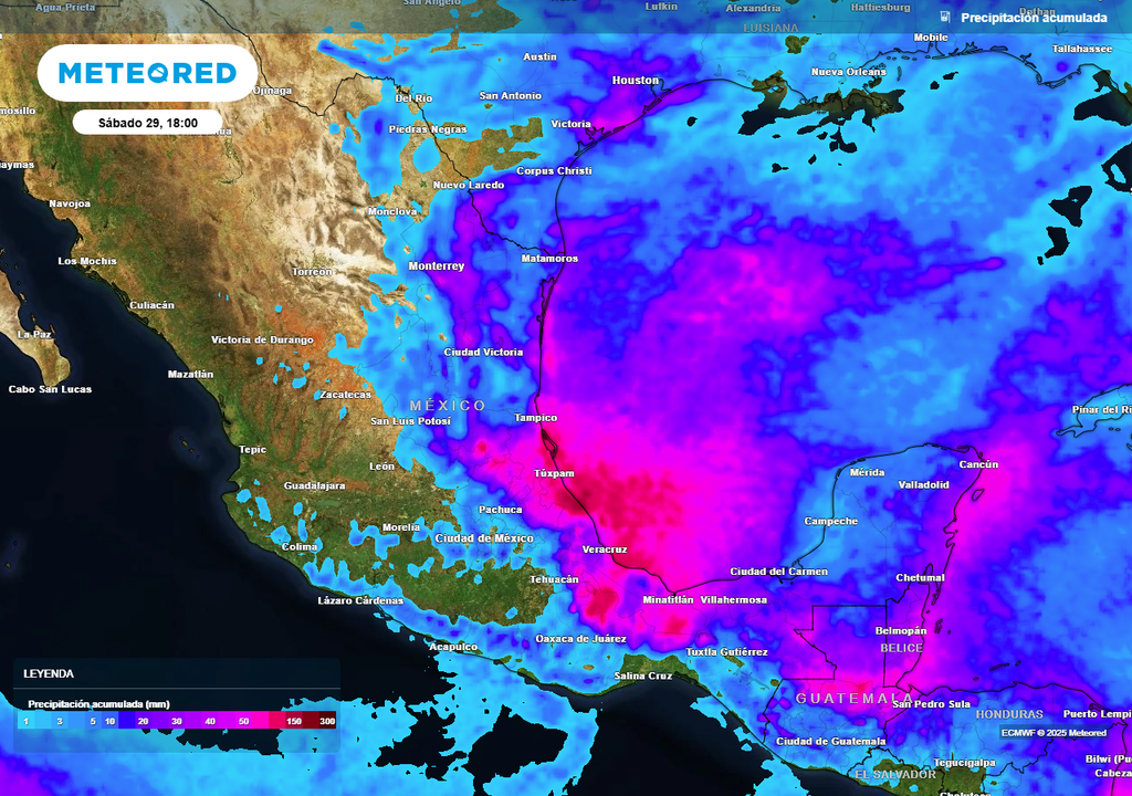 Pronóstico de lluvias acumuladas en milímetros Pronóstico de lluvias acumuladas en milímetros