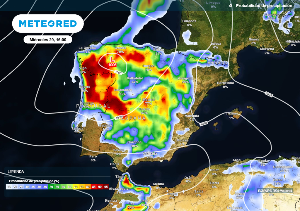 Esta tarde las tormentas serán más extensas e intensas que otros días por el paso de una pequeña dana y por la proximidad de otra.