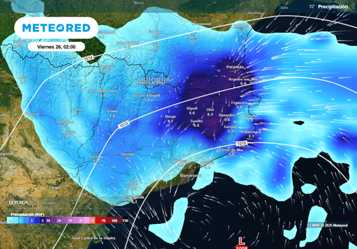 Lluvias fuertes y una gran nevada: en estas 2 provincias de Catalu&ntilde;a se complicar&aacute; mucho el tiempo el d&iacute;a 26