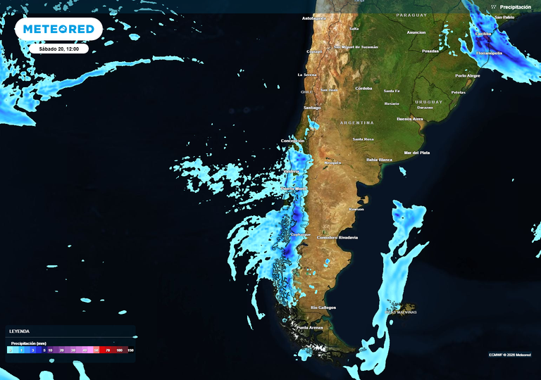 "Lluvias hasta el Maule": sistema frontal dejar&aacute; precipitaciones en 8 regiones de Chile este s&aacute;bado