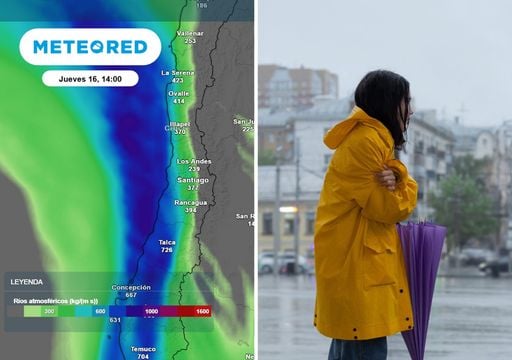 Lluvias hist&oacute;ricas llegar&aacute;n a la Regi&oacute;n Metropolitana: m&aacute;s de 200 mm y este ser&aacute; el momento m&aacute;s intenso