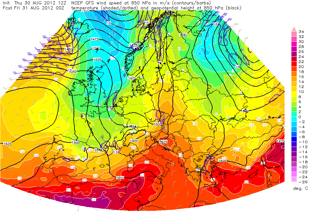 Mapas de 300 y 850 hPa