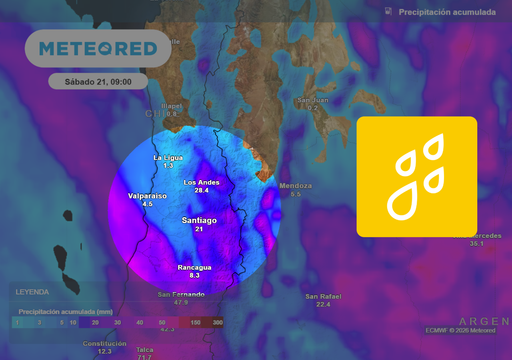 &ldquo;Lluvias llegan a Santiago a esta hora&rdquo;: el sistema frontal avanza el viernes por la Regi&oacute;n Metropolitana
