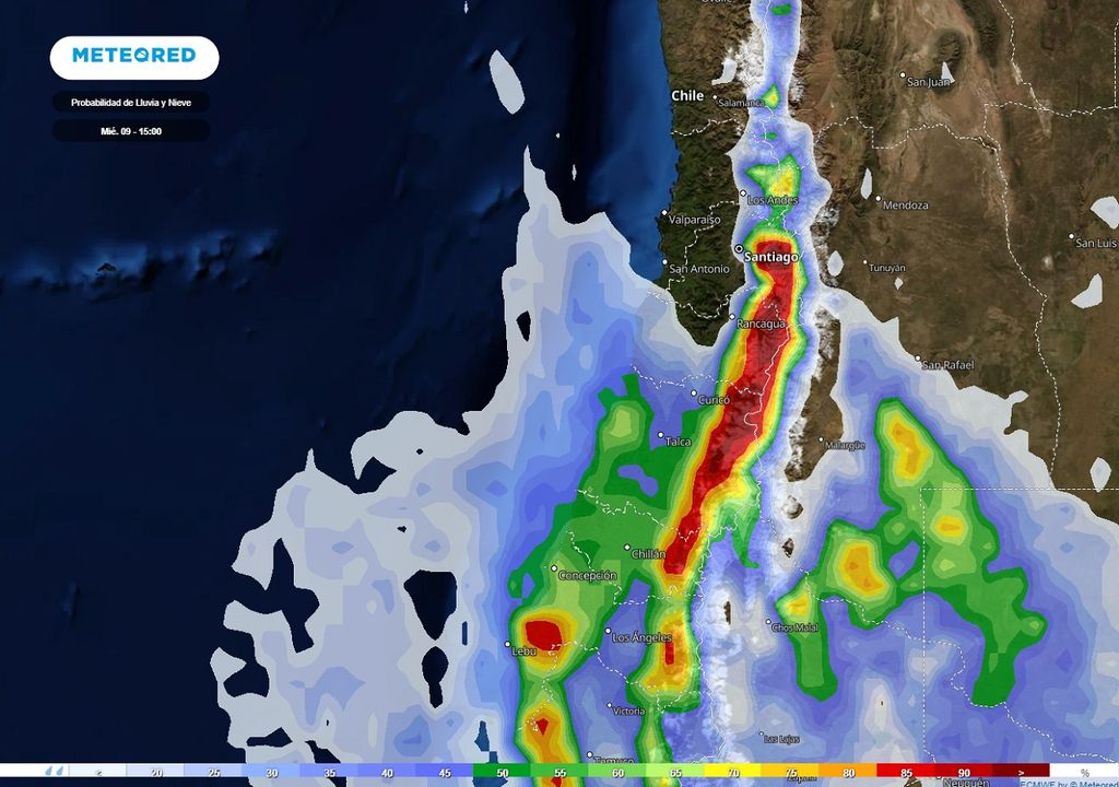 Probabilidad de precipitaciones; modelo ECMWF Probabilidad de precipitaciones; modelo ECMWF
