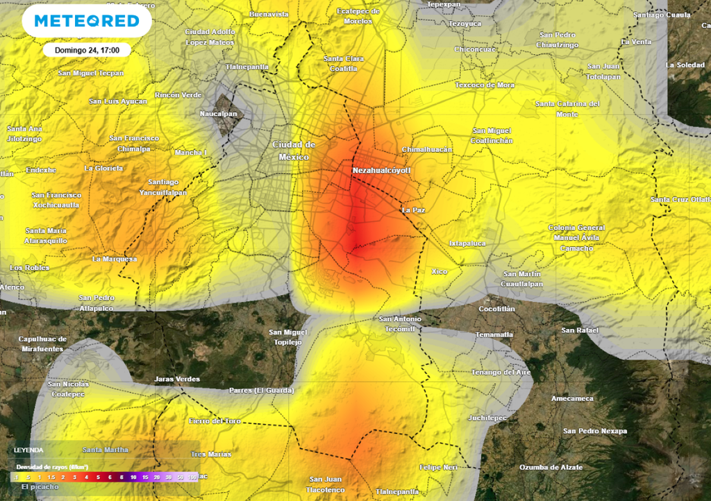 Se prevén tormentas eléctricas entre las 14 y 19 horas, generalizándose de 17 a 18 en toda la capital. Se prevén tormentas eléctricas por la tarde, siendo las frecuentes entre las 17 a 19 horas, en toda la capital.