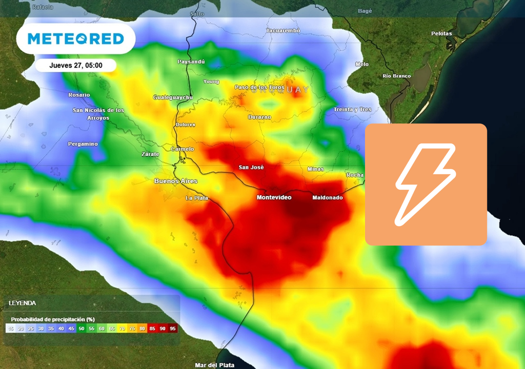 Desde la madrugada del jueves 27 de agosto y a lo largo del día, lluvias, chaparrones y algunas tormentas aisladas son probables en el AMBA Desde la madrugada del jueves 27 de agosto y a lo largo del día, lluvias, chaparrones y algunas tormentas aisladas son probables en el AMBA.