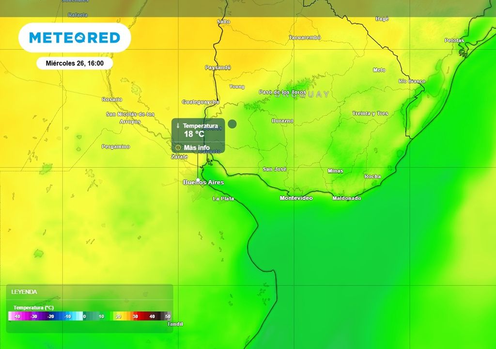 Ascenso térmico, de humedad y nubosidad este miércoles 26 de agosto en el AMBA. Ascenso de la temperatura y humedad, incremento de la nubosidad y también de la inestabilidad para este miércoles 26 de agosto en el AMBA.