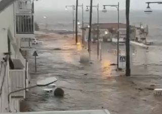 Inundaciones espantosas en Tarragona, ¡las calles parecían "rápidos"!