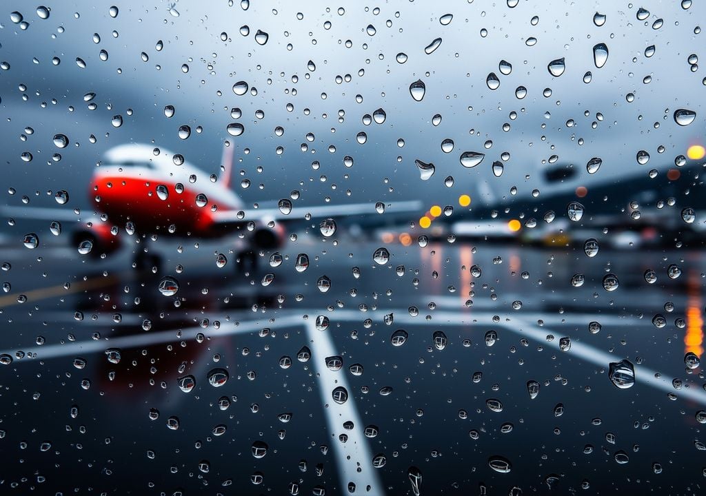 avion La intensa actividad eléctrica, las fuertes lluvias y la escasa visibilidad obligaron a demorar y reprogramar numerosos vuelos en Aeroparque y Ezeiza durante el paso del temporal.