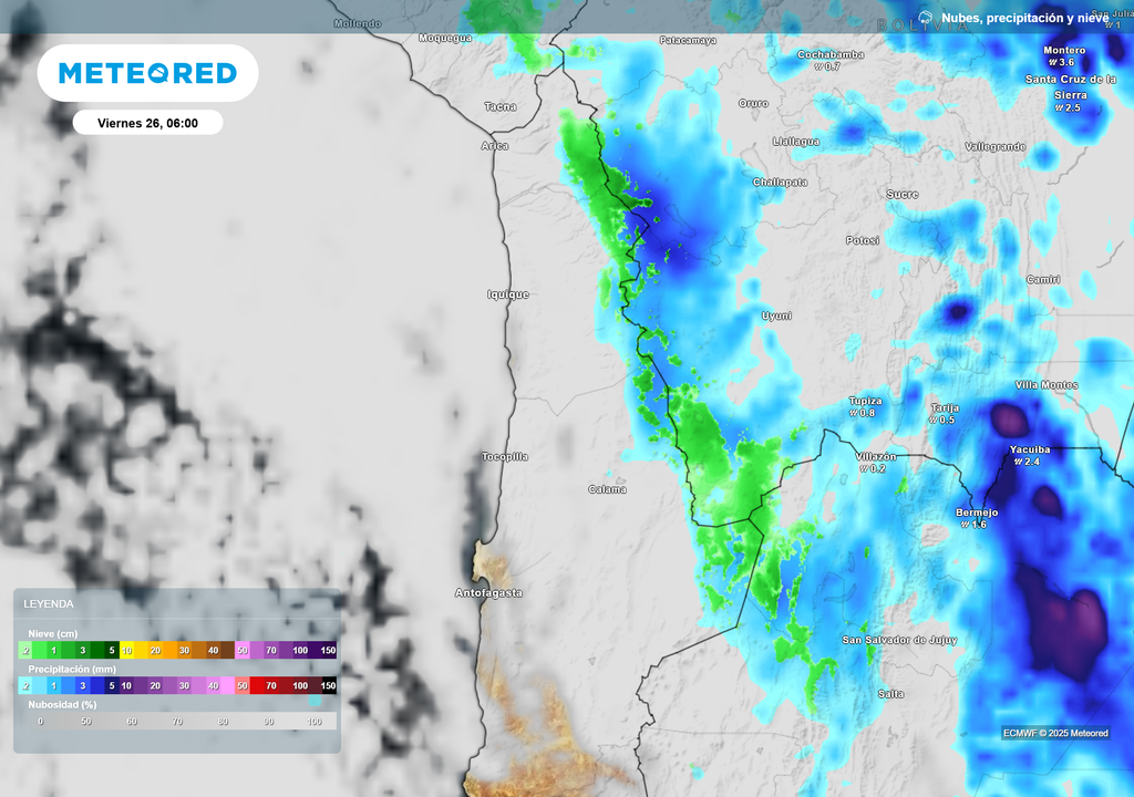 mapa de lluvias y nubes