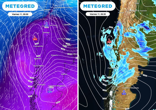 Lluvias podr&iacute;an volver a Chile central entre jueves y viernes: una vaguada aumenta la inestabilidad