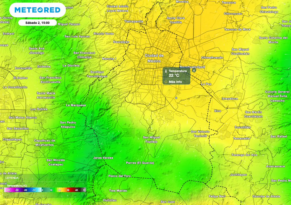Temperatura máxima 2 de agosto