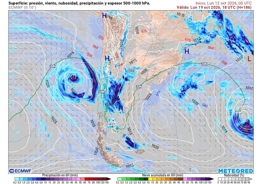 ciclón extratropical Chile se repetirá el plato. Otro ciclón extratropical se podría formar frente al país durante el domingo 18, dejando chubascos y tormentas en el comienzo de la próxima semana.
