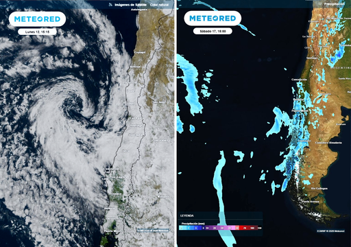 Lluvias y m&aacute;s lluvias: luego del cicl&oacute;n extratropical, un frente llegar&aacute; el fin de semana a Chile